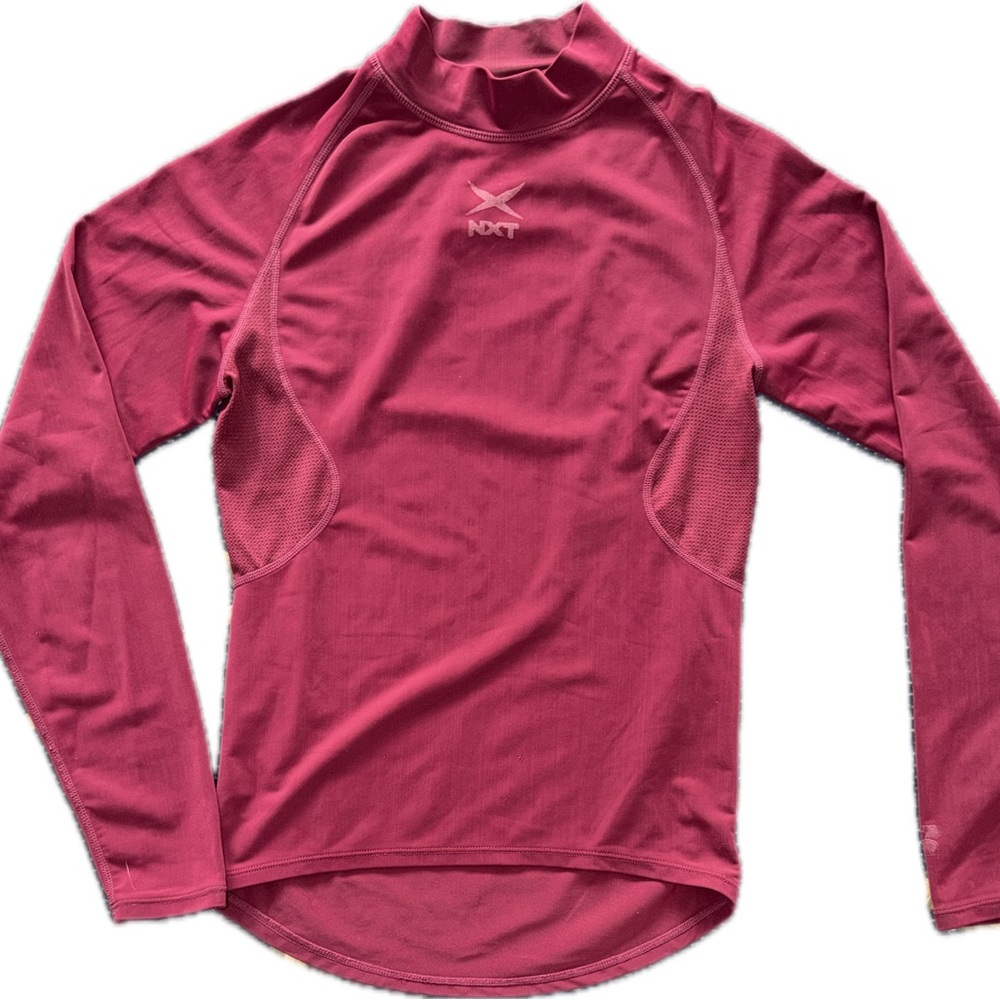 Russell Athletic NXT Maroon Long Sleeve Performance Shirt